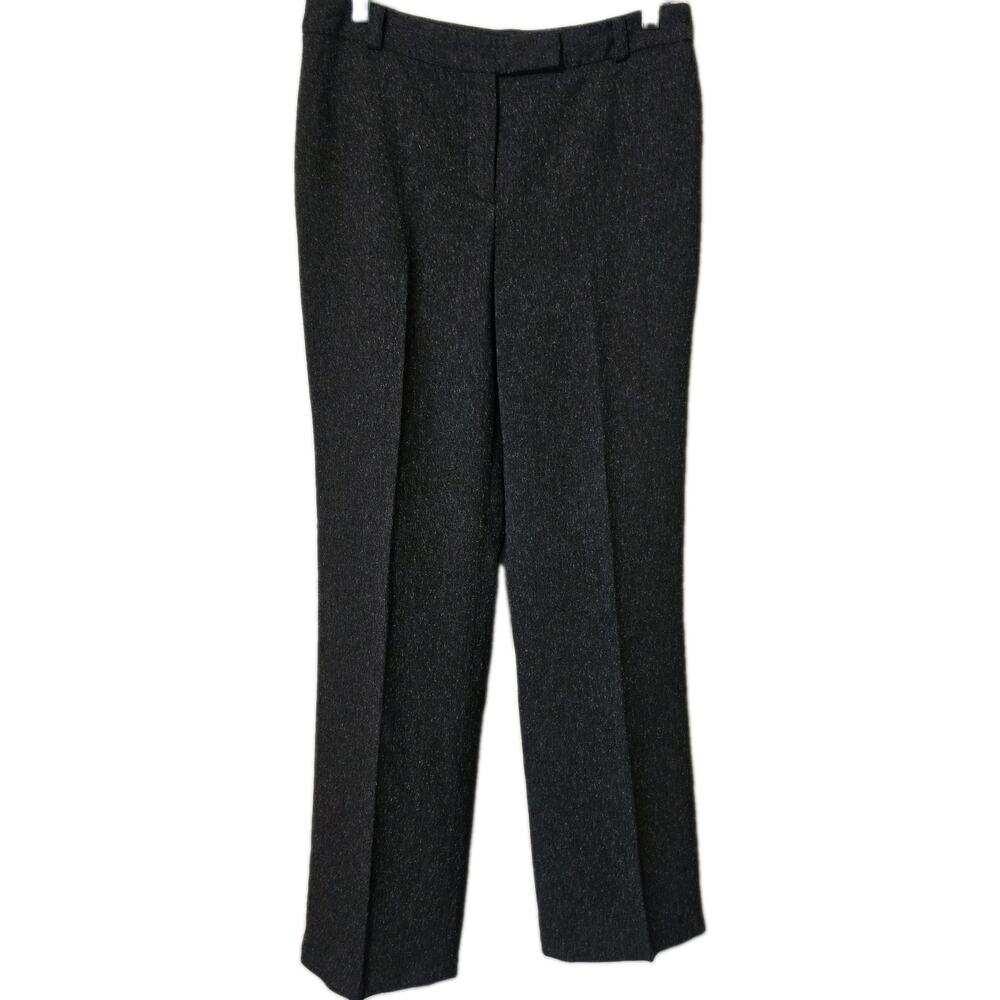 Womens office Pants wide leg Grey Charcoal size 6 wide leg trousers Flat front